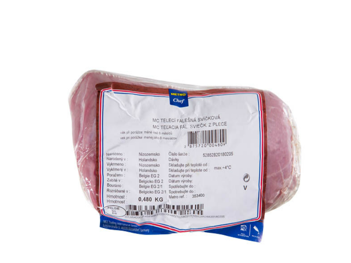 METRO Chef Teľacia falošná sviečková z pleca chlad. váž. cca 0,5 kg