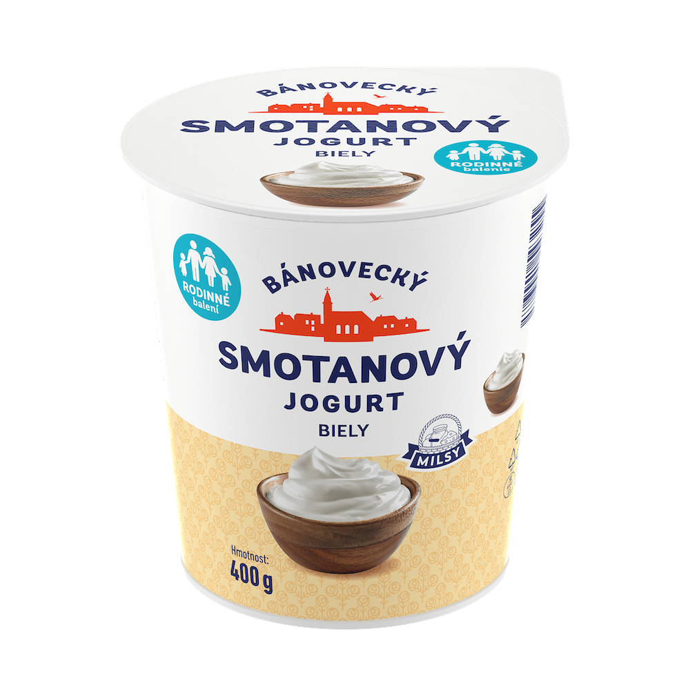 MILSY Bánovecký smotanový jogurt biely chlad. 400 g