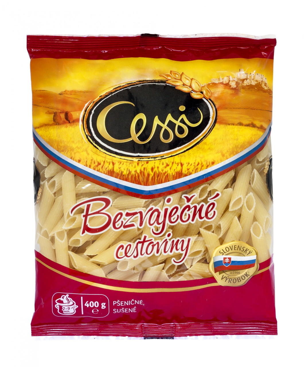 CESSI Penne 10 mm bezvaječné cestoviny 6 x 400 g