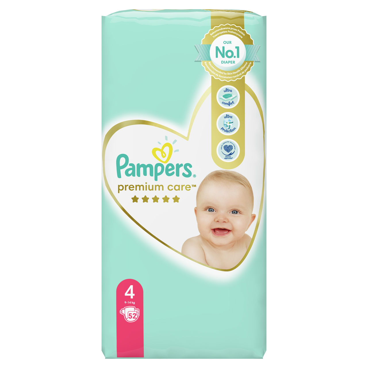 Pampers premium care S4 maxi detské plienky 52 ks