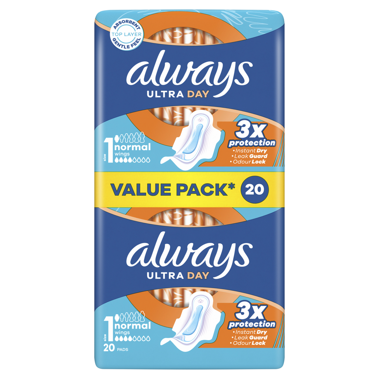 always ultra normal plus duo dámske vložky 20 ks