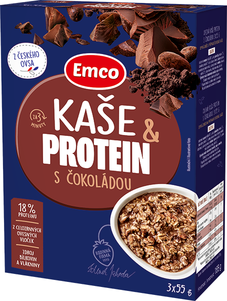 EMCO Super kaša Protein a Quinoa s čokoládou 3 x 55 g