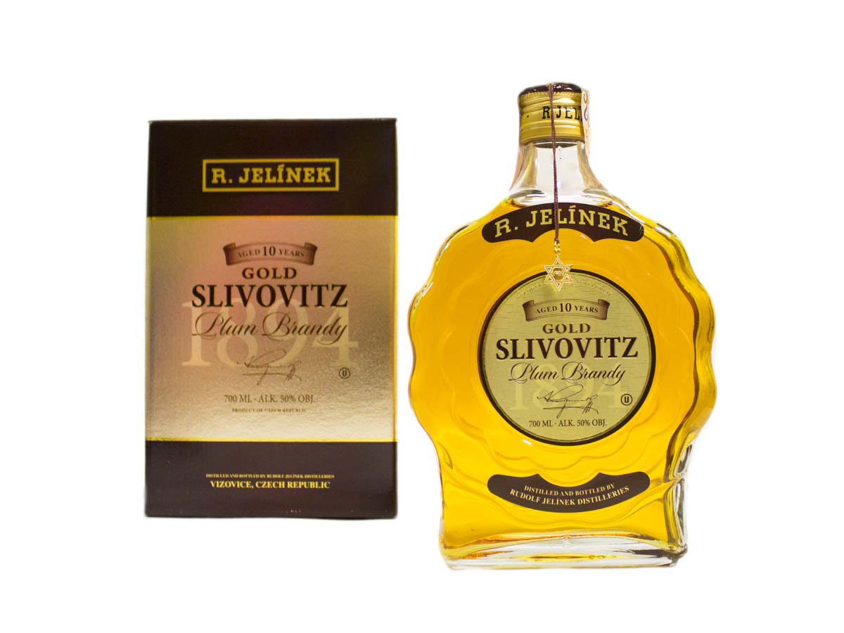 Rudolf Jelínek Gold Slivovitz 50% 700 ml budík