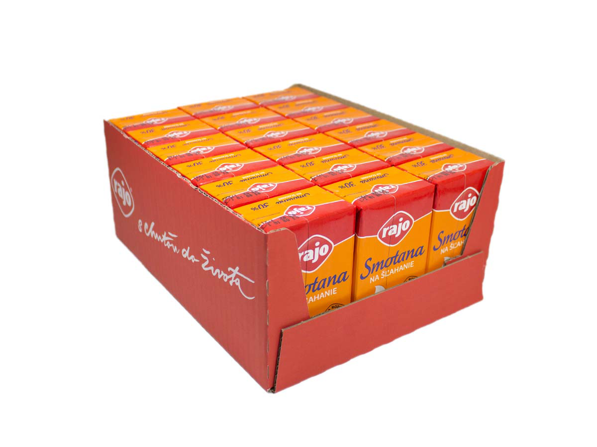 rajo Smotana na šľahanie UHT 30 % chlad. 18 x 250 ml