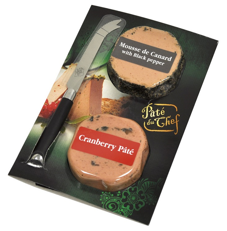 Paté du Chef Paštéta kačacia pečeň + Paštéta brusnicová chlad. 2 x 80 g
