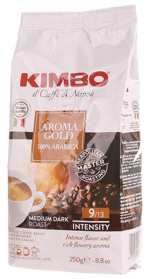 KIMBO Aroma Gold 100% Arabica káva zrnková 250 g