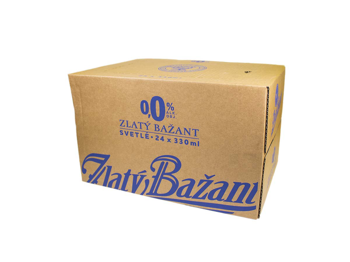 Zlatý Bažant 0,0% nealkoholické pivo 24 x 330 ml SKLO