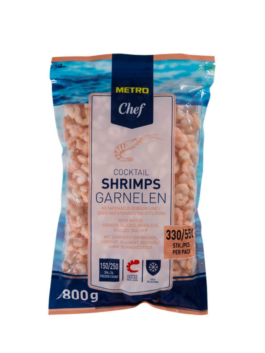 METRO Chef Krevety koktailové varené lúpané 150-250 mraz. 800 g