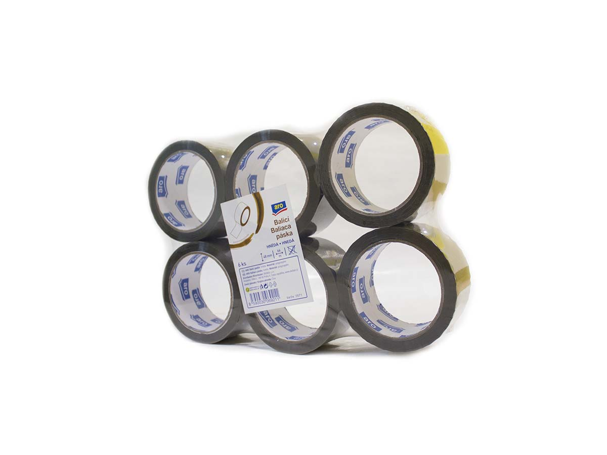 aro Páska baliaca 48 mm x 66 m hnedá 6 ks