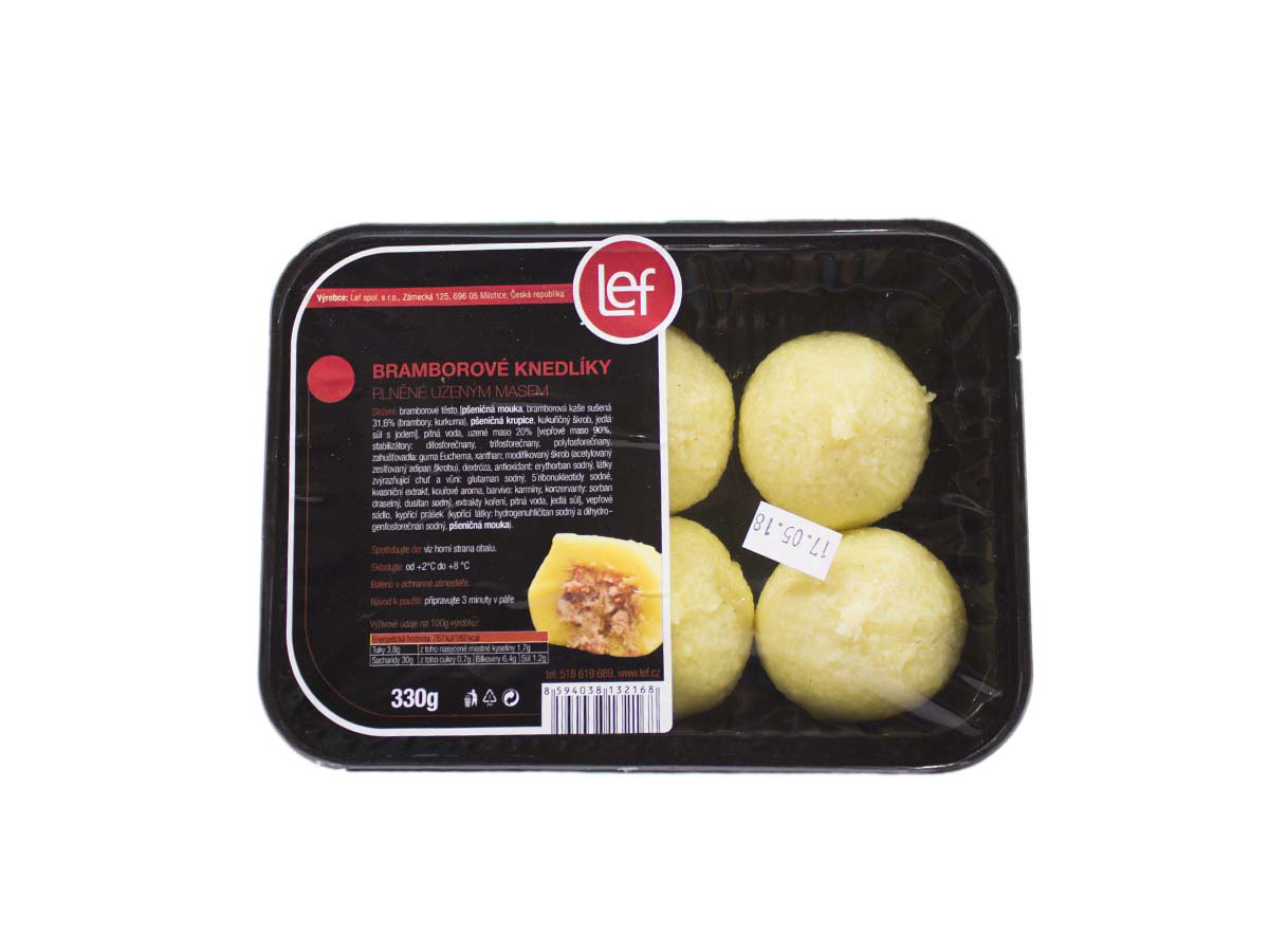 LEF Zemiakové knedle s údeným mäsom chlad. 330 g