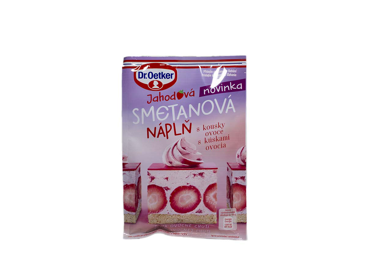 Dr. Oetker Smotanová náplň jahoda 50 g
