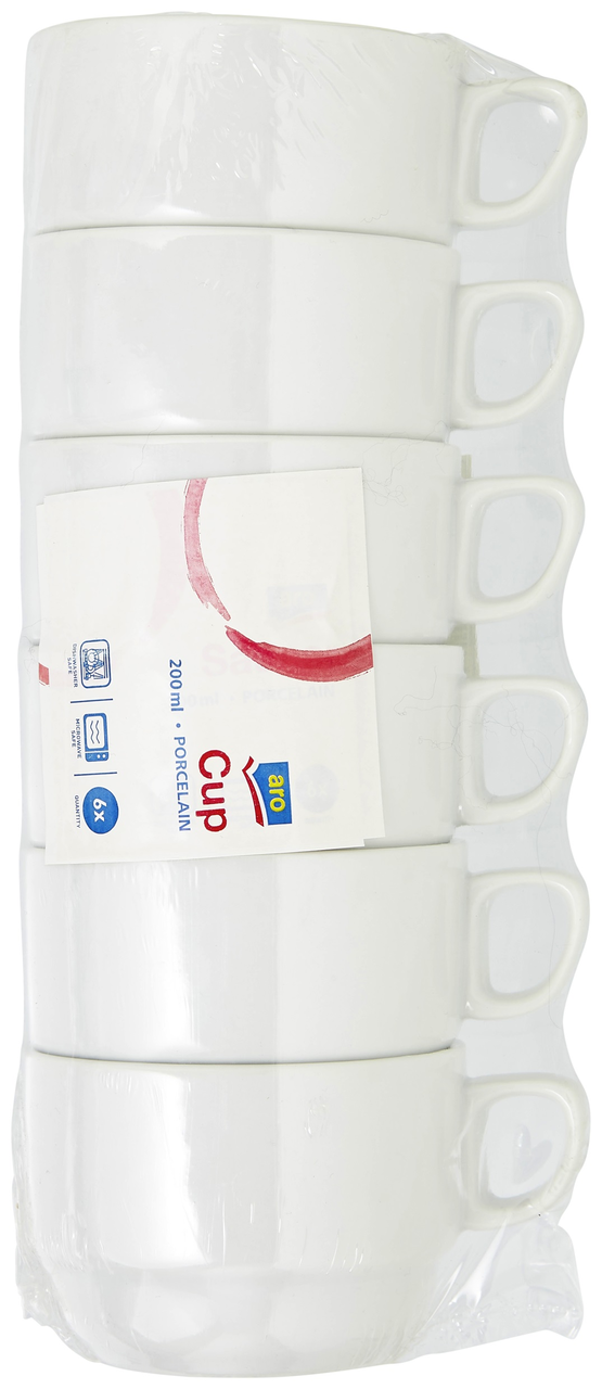 aro Šálka stohovateľná 200 ml 6 ks