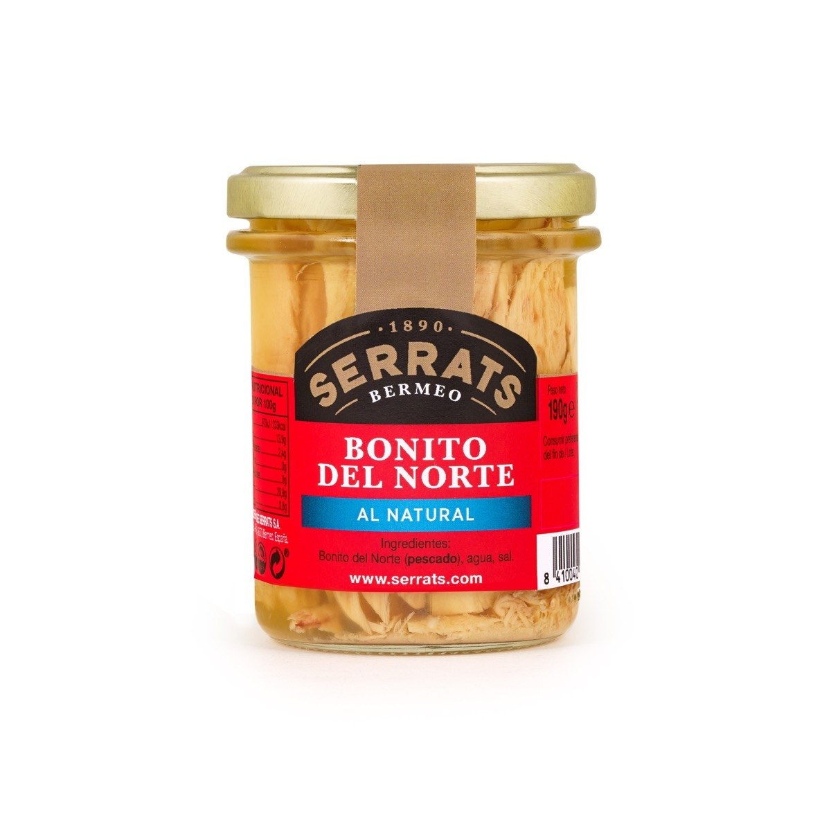 SERRATS Tuniak biely vo vlastnej šťave 190 g