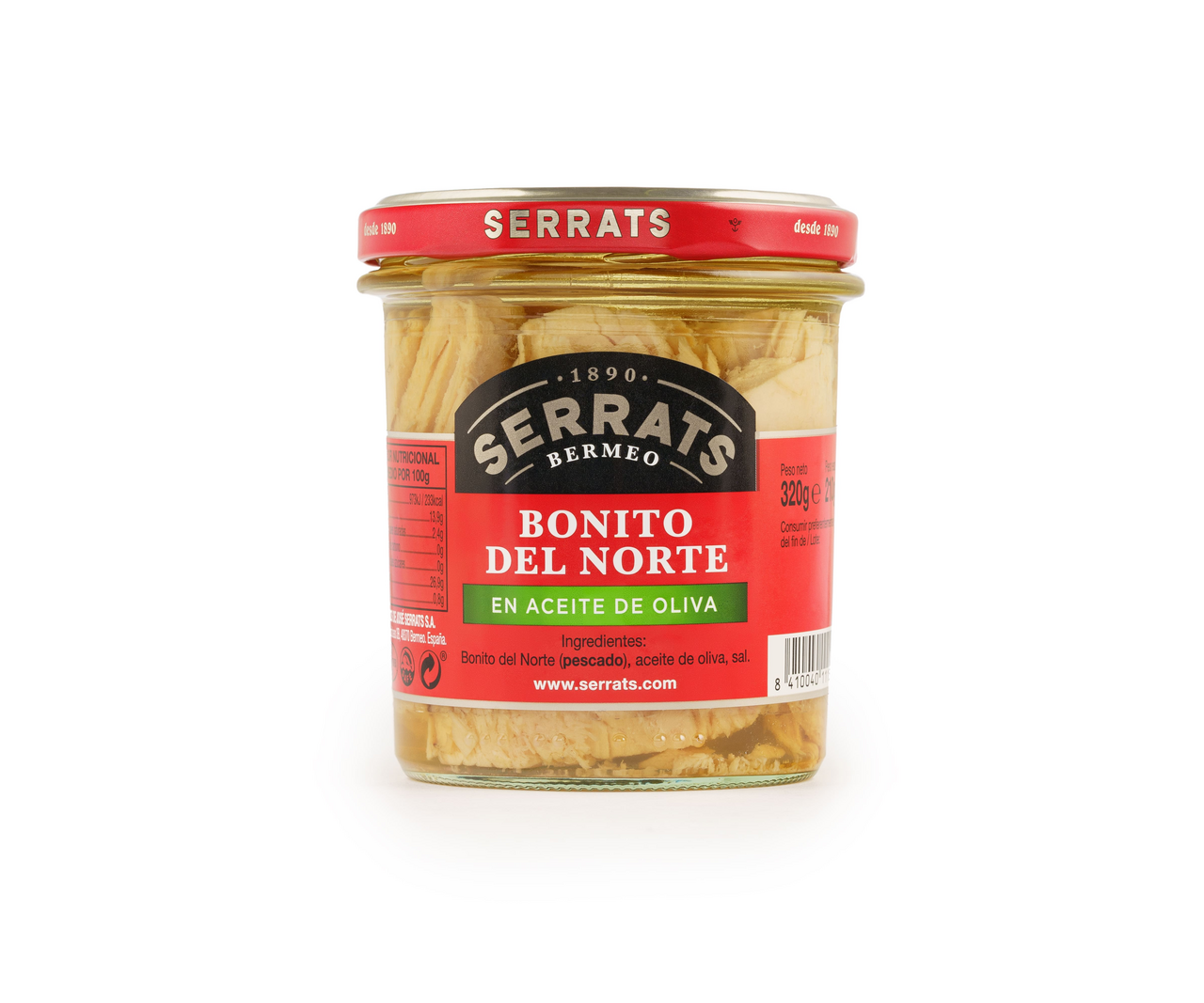 SERRATS Tuniak biely v olivovom oleji 320 g