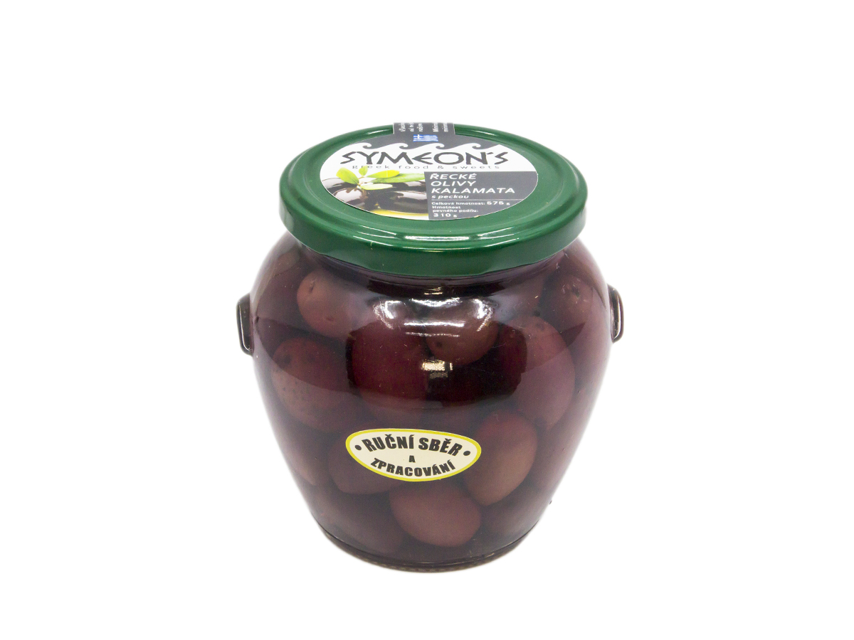 SYMEON'S Kalamata olivy s kôstkami 580 ml