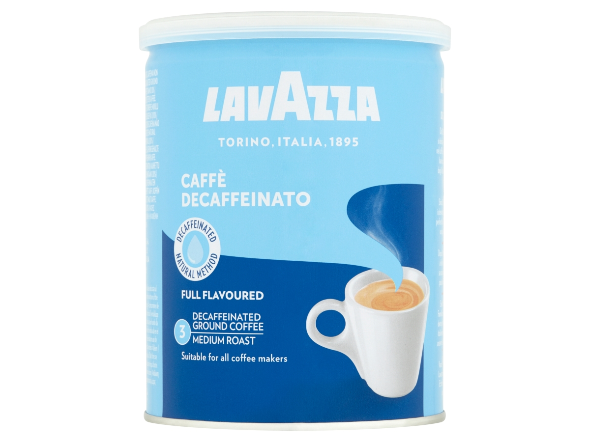 LAVAZZA Decaffeinated bezkofeínová káva mletá 250 g dóza