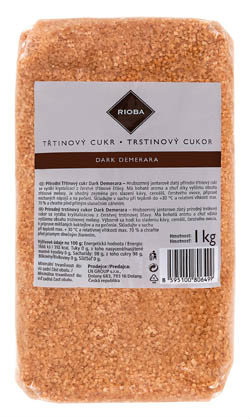 RIOBA Cukor Dark Demerara 1 kg
