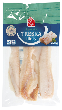 Fine Life Aljašská treska filety mraz. 450 g