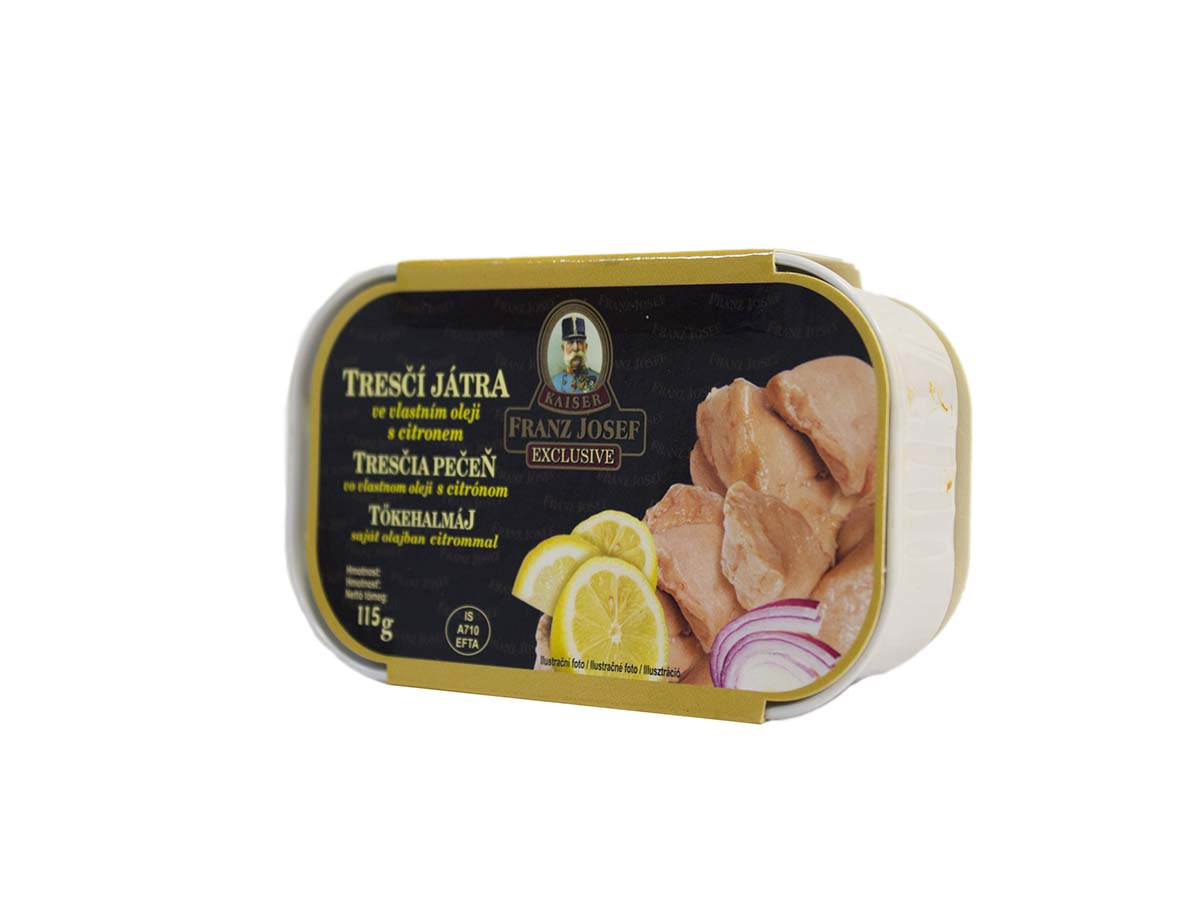 FRANZ JOSEF Treščia pečeň v oleji s citrónom 115 g