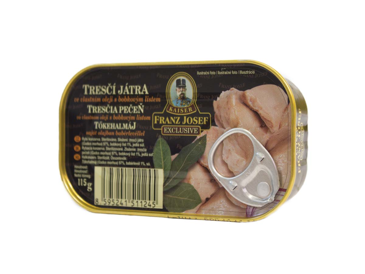 FRANZ JOSEF Treščia pečeň v oleji s bobkovým listom 1x115 g