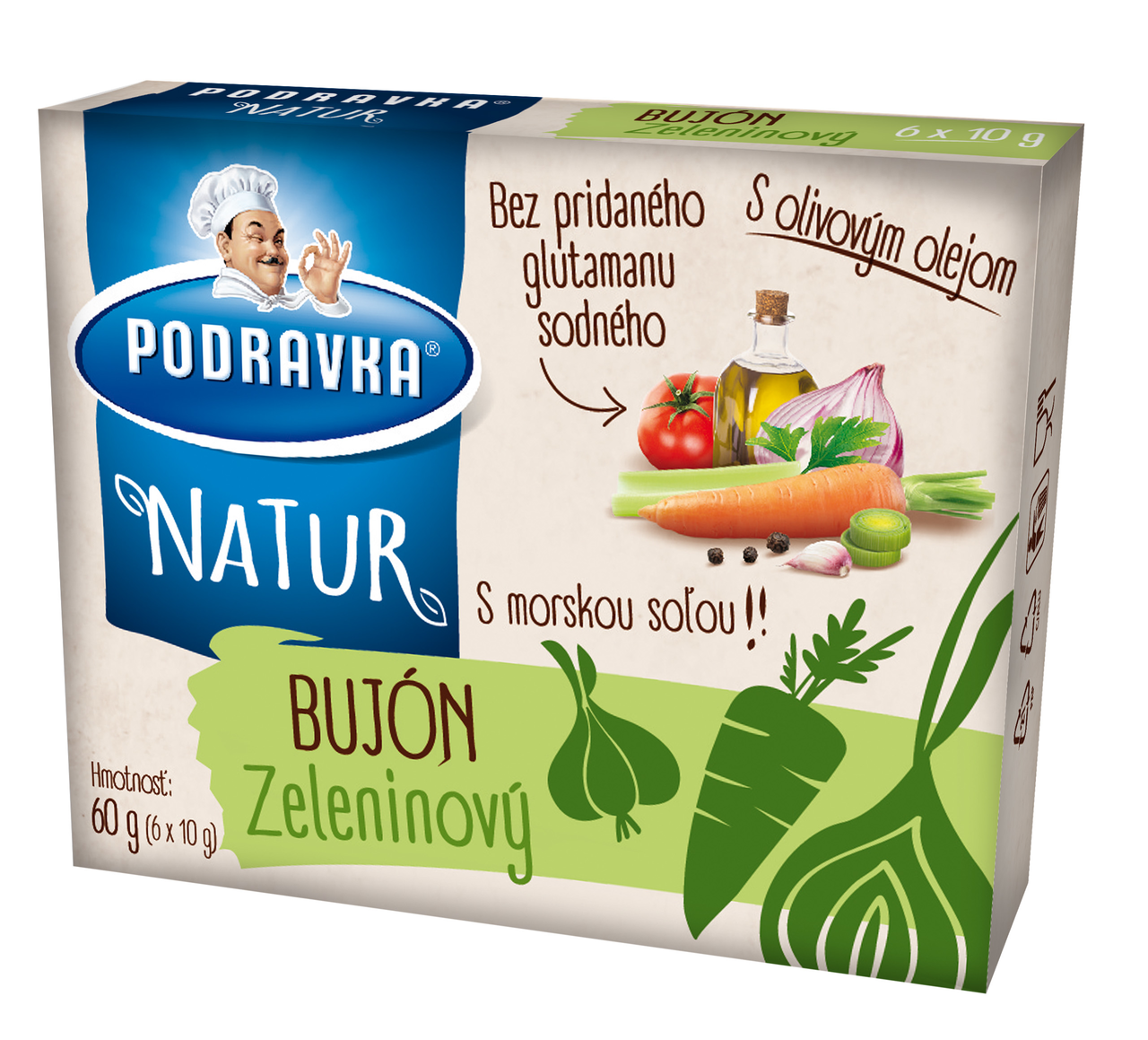 PODRAVKA Natur Bujón zeleninový 60 g