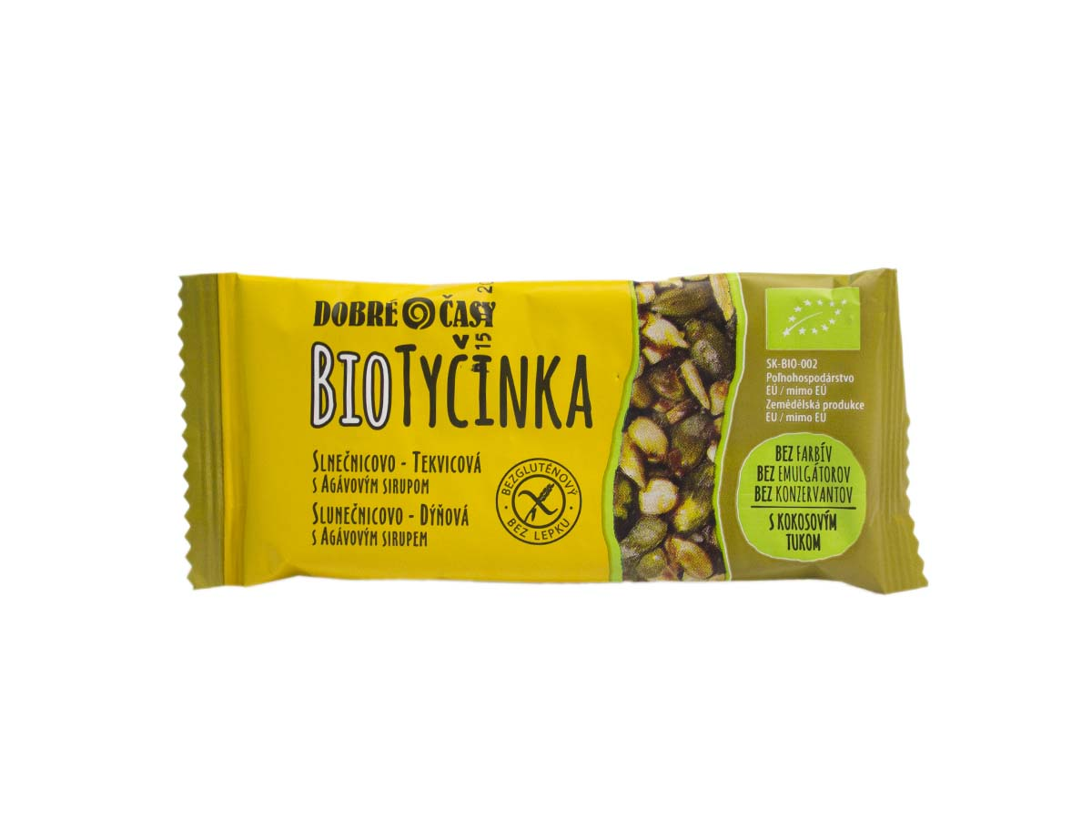 BIOMILA Dobré časy Bio tyčinka slnečnica-tekvica 40 g