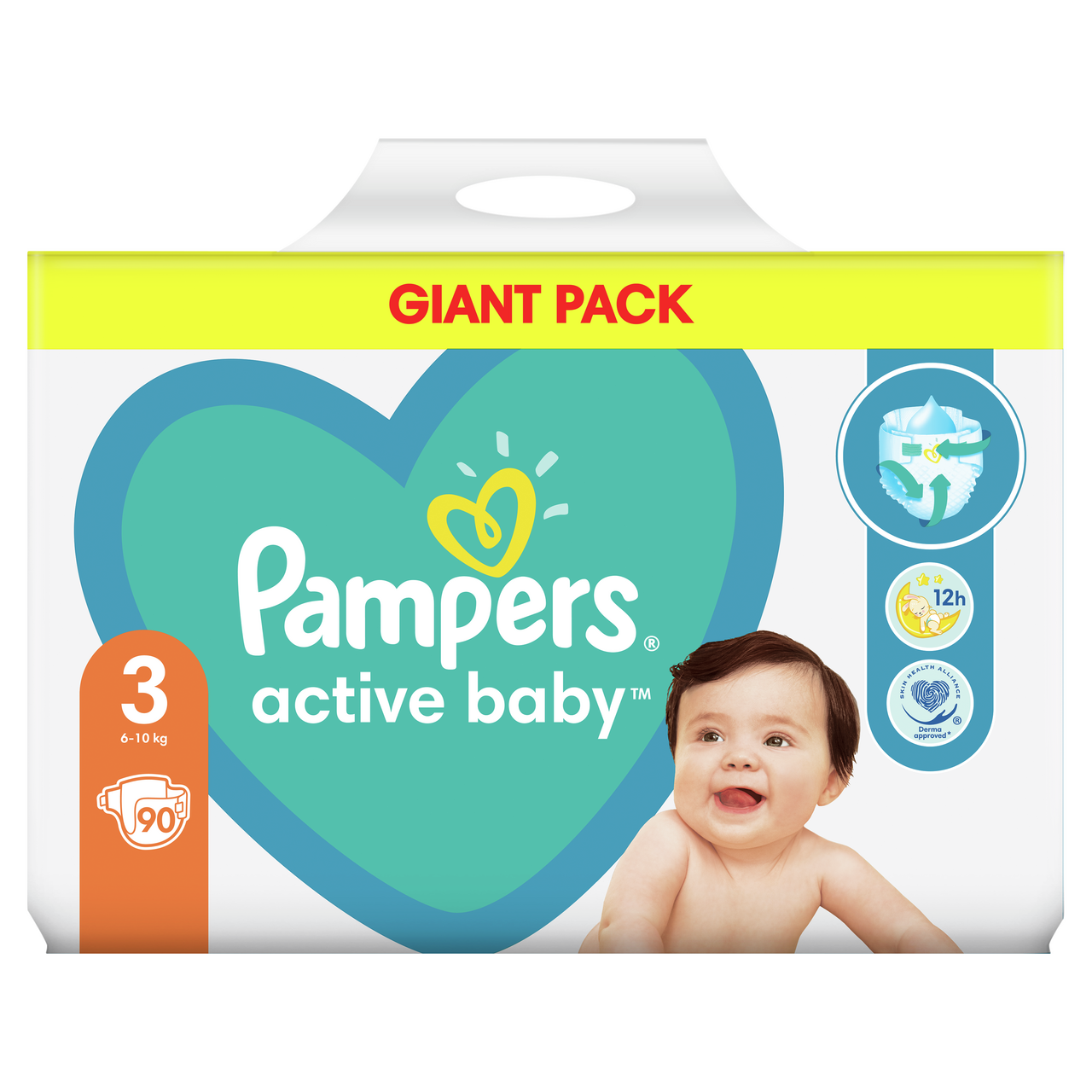 Pampers active baby S3 giant pack detské plienky 90 ks
