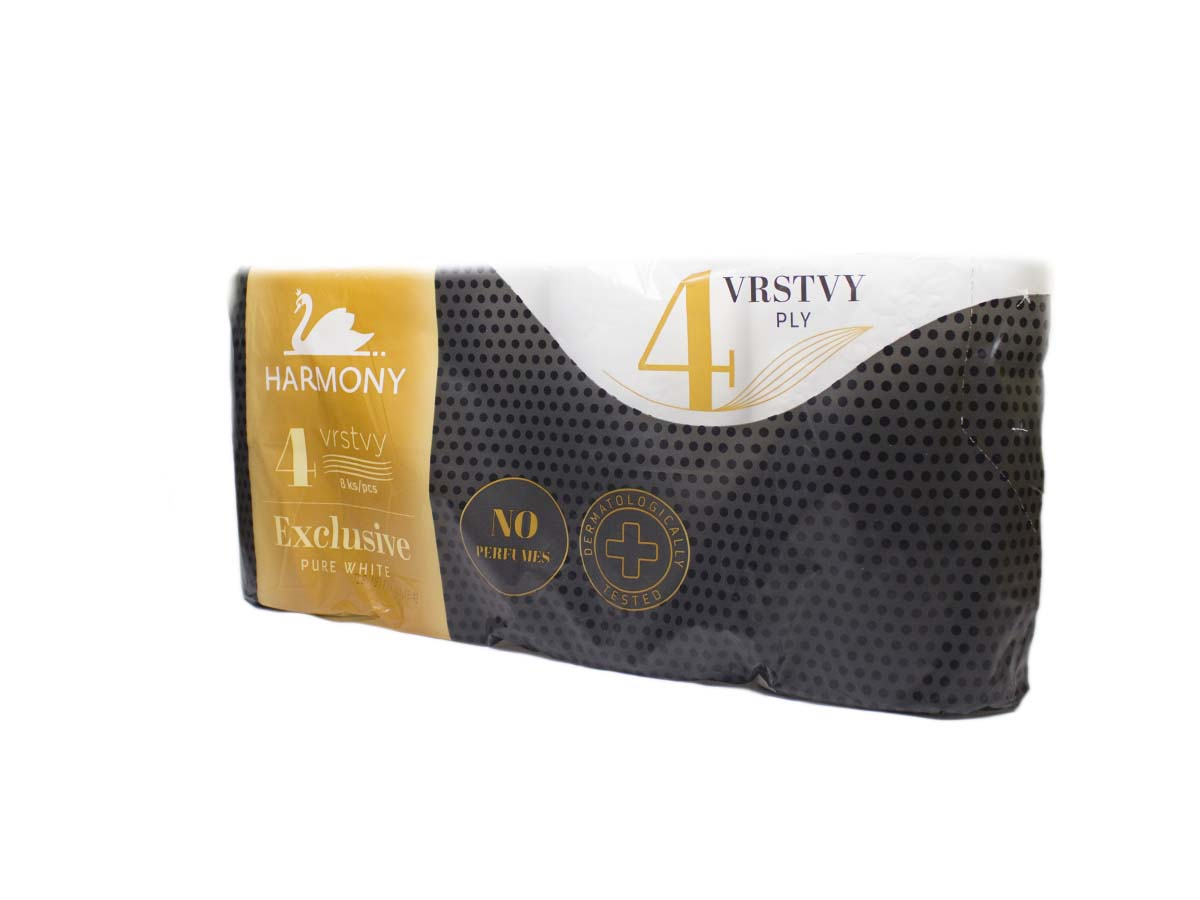 HARMONY toaletný papier Exclusive Pure White 4-vrstvový 8 ks