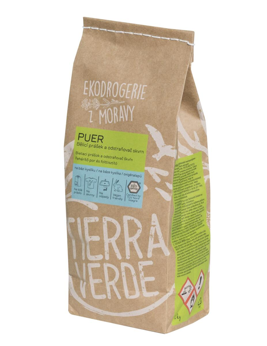 TIERRA VERDE Puer bieliaci prášok na pranie 1 kg