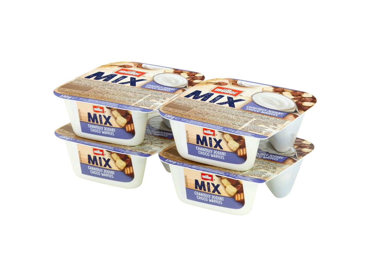 Müller Mix Jogurt smotanový s choco waffles chlad. 4 x 130 g