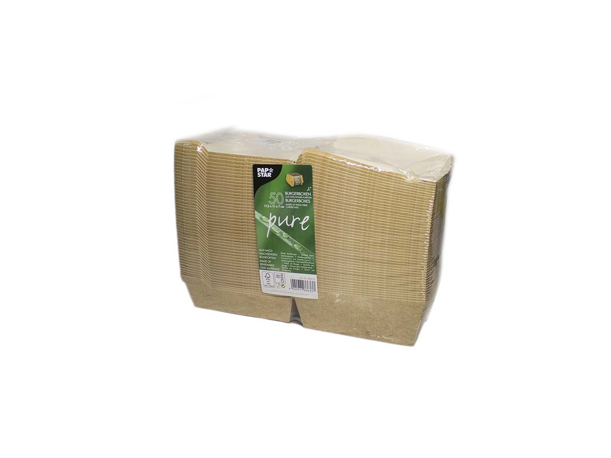 PAPSTAR pure Box na hamburger 7 x 11cm 50 ks