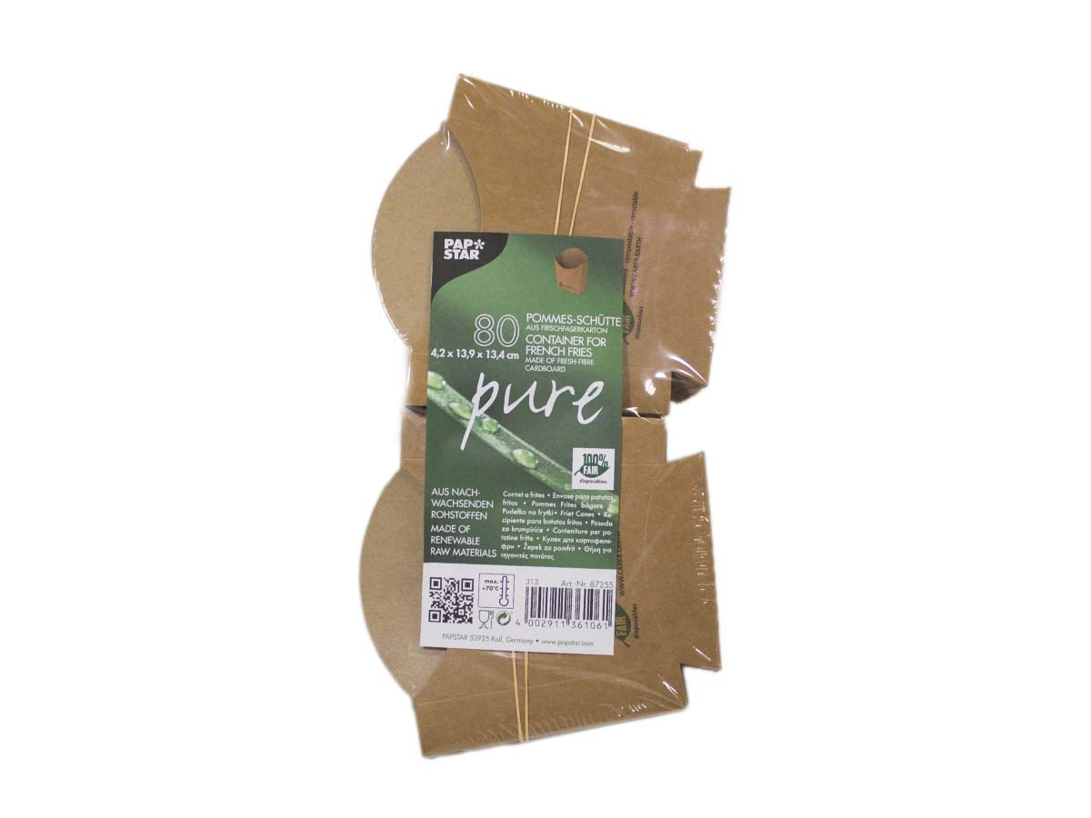 PAPSTAR pure Box na hranolky 4,2 x 13,9 x 13,4 cm 80 ks