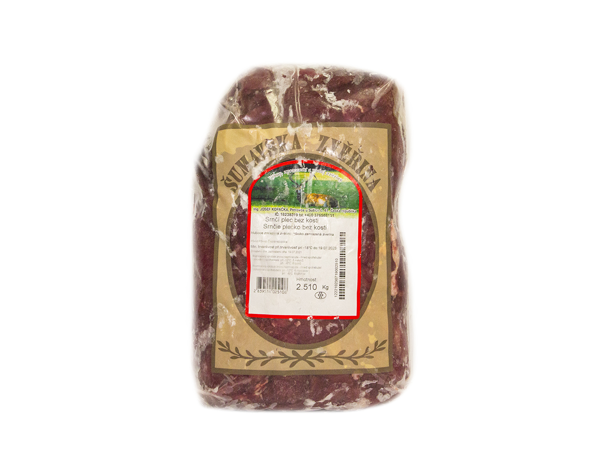 Srnčie plece bez kosti mraz. váž. cca 2,6 kg