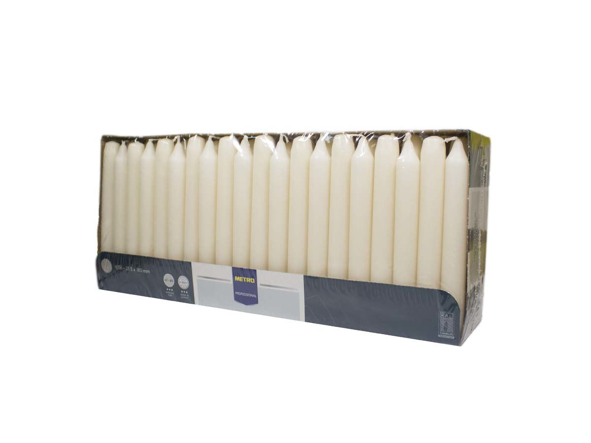 METRO PROFESSIONAL Sviečka slonová kosť 2 x 18 cm 100 ks