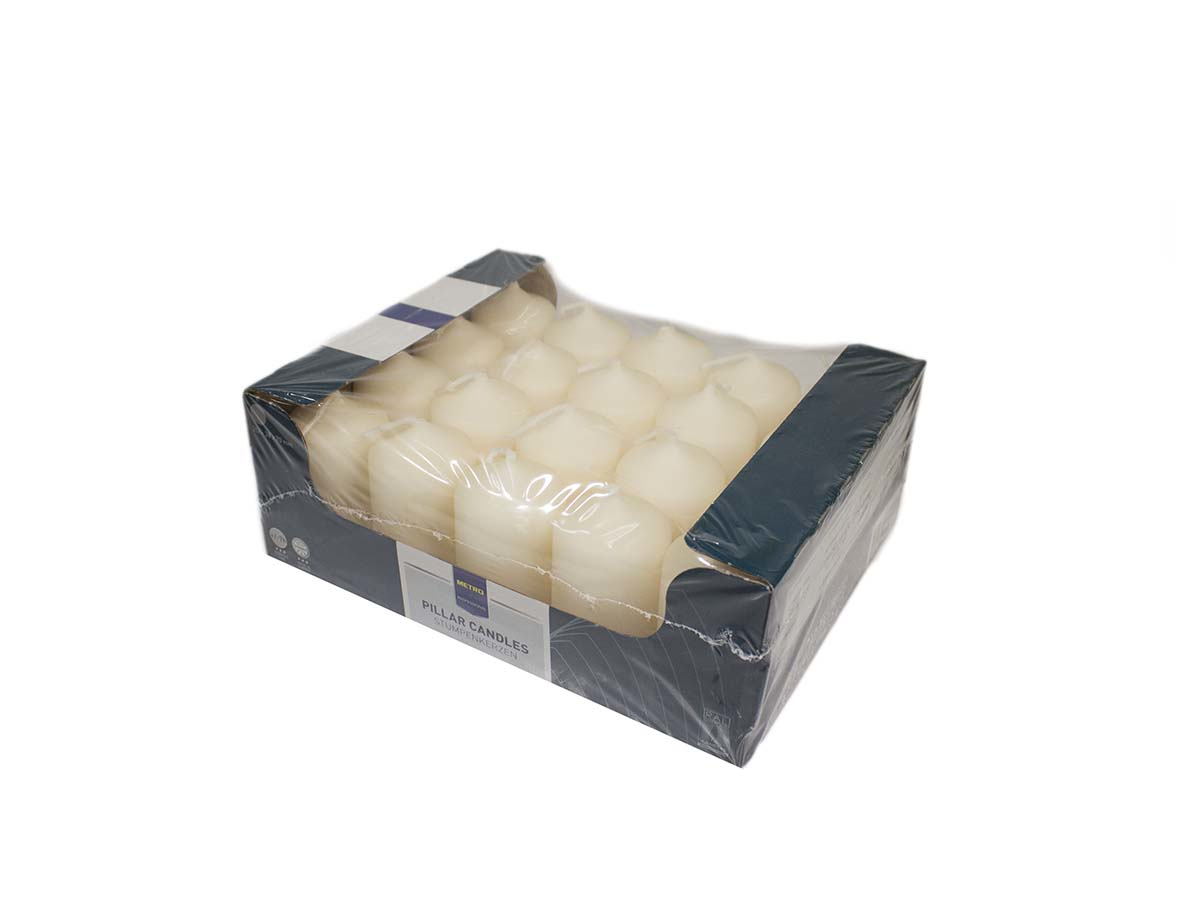 METRO PROFESSIONAL Sviečka slonová kosť 4 x 7 cm 20 ks