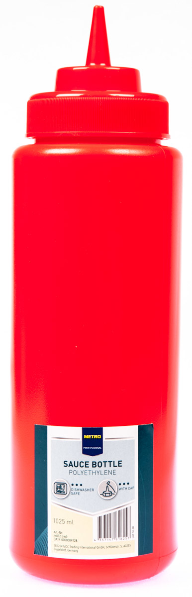 METRO PROFESSIONAL Fľaša s dávkovačom 1025 ml PE červená 1 ks