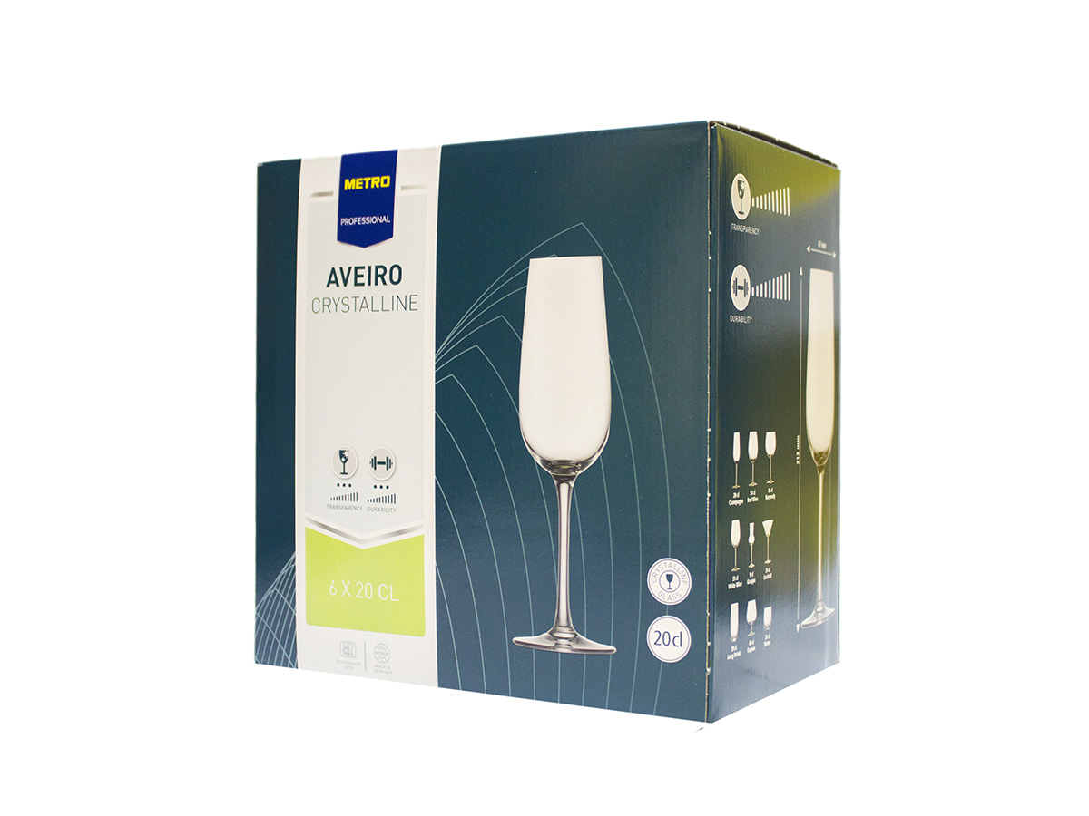 METRO PROFESSIONAL Aveiro Poháre na sekt 200 ml 6 ks