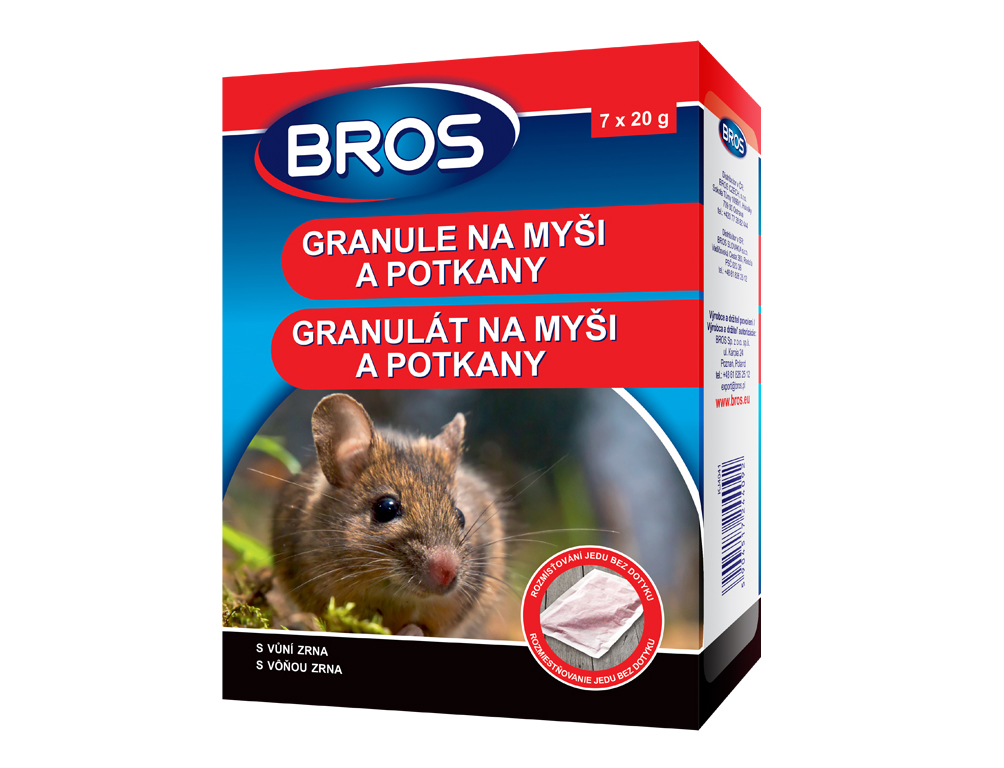 BROS Granule na myši a potkany 1 ks