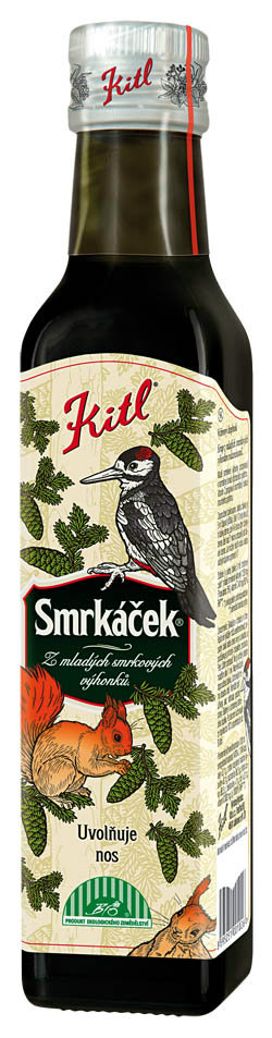KITL Sirup Smrkáček BIO 250 ml SKLO