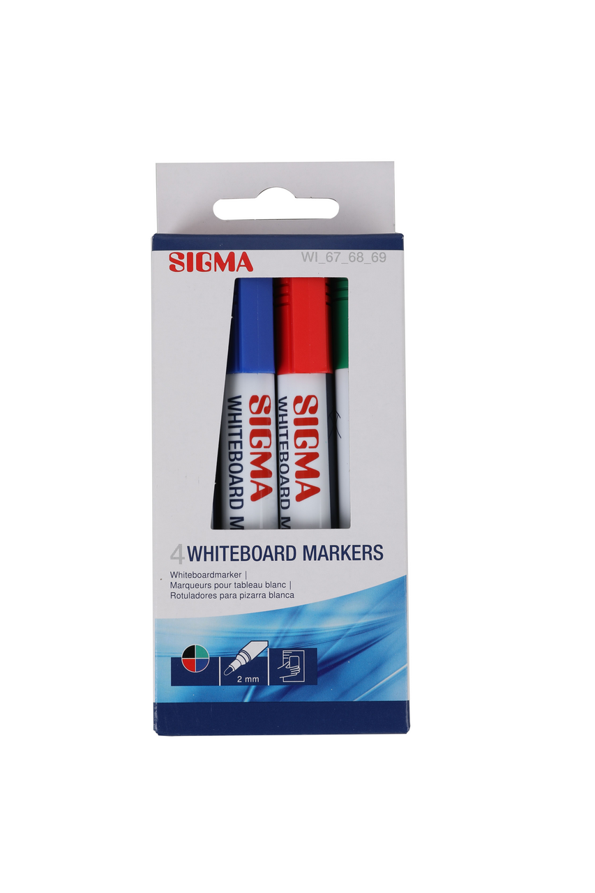 SIGMA Popisovač na tabule mix 4 ks