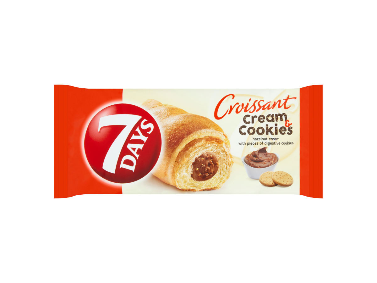 7 DAYS Croissant lieskový oriešok s kúskami sušienok 60 g