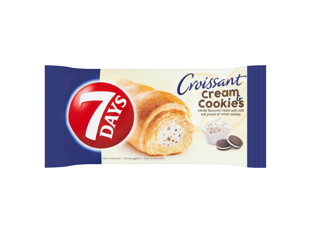 7 DAYS Croissant vanilka s kúskami sušienok 60 g