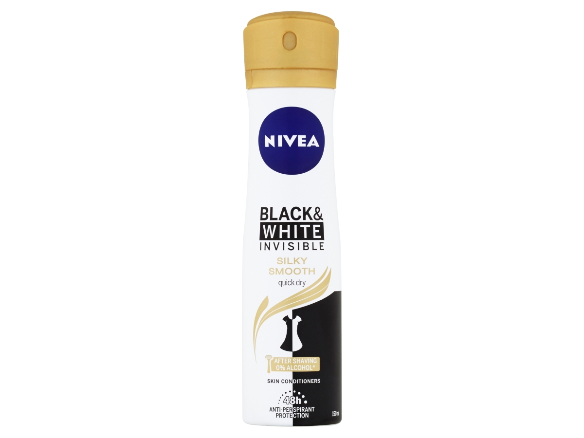NIVEA Black & White Silky Smooth antiperspirant sprej dámsky 150 ml