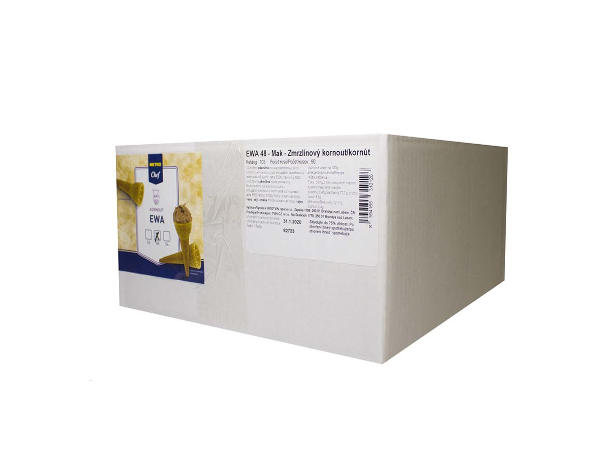 METRO Chef Zmrzlinový kornút Ewa 48 mm 90 ks 342 g