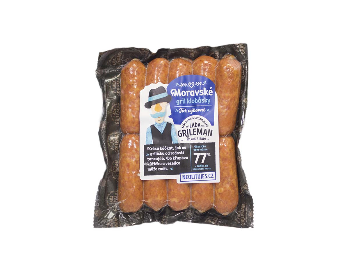 KOSTELECKÉ UZENINY Moravské klobásky chlad. 400 g