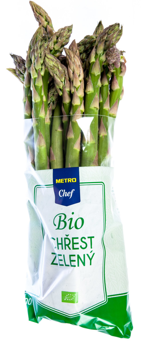 METRO Chef Bio Špargľa zelená BIO 8+ SK čerstvá 8 x 500 g