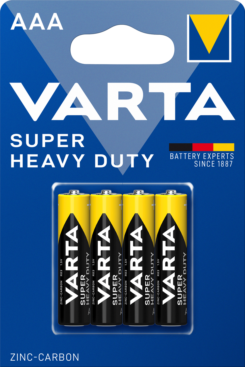 VARTA Batérie Super Heavy Duty AAA 4 ks