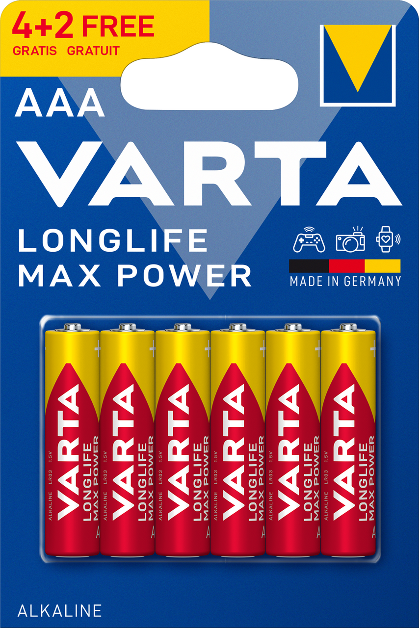 VARTA Batérie Longlife MaxPower AAA 6 ks