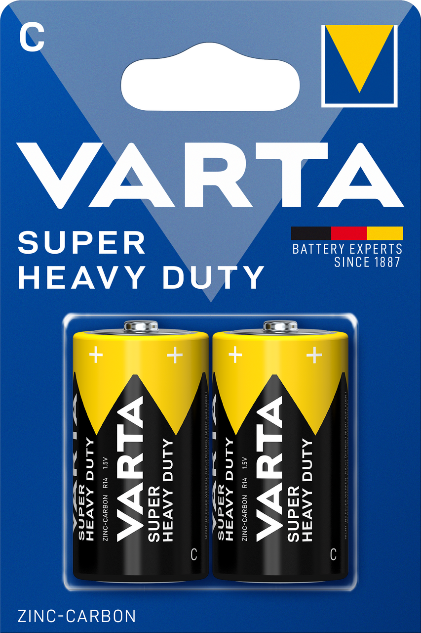 VARTA Batérie Super Heavy Duty C 2 ks
