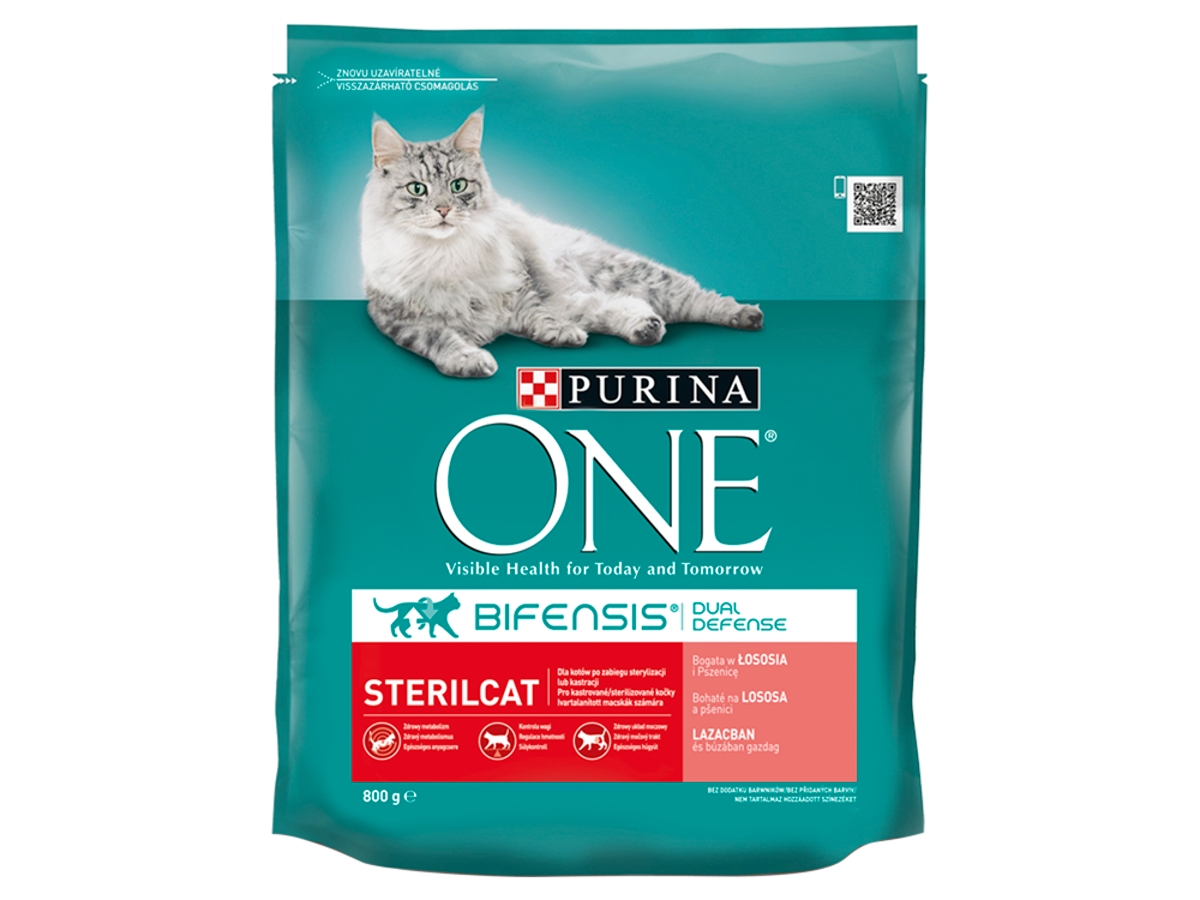 PURINA One Sterilcat granuly losos a pšenica 800 g